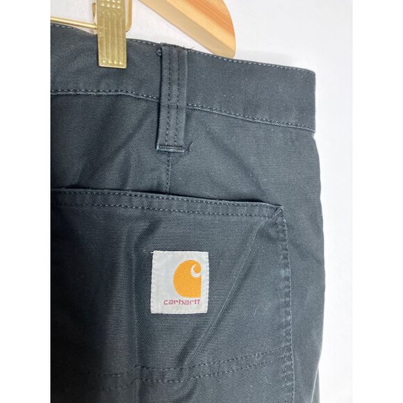 Carhartt Mens Black Buck Saw Logger Work Pants Size 44X30 FLAWED READ - Picture 6 of 9
